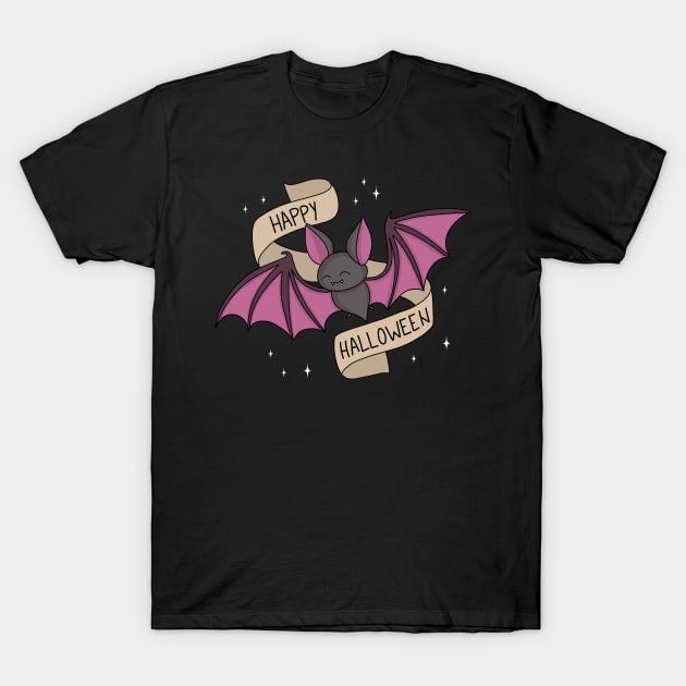 Cute Halloween Bat T-Shirt by valentinahramov